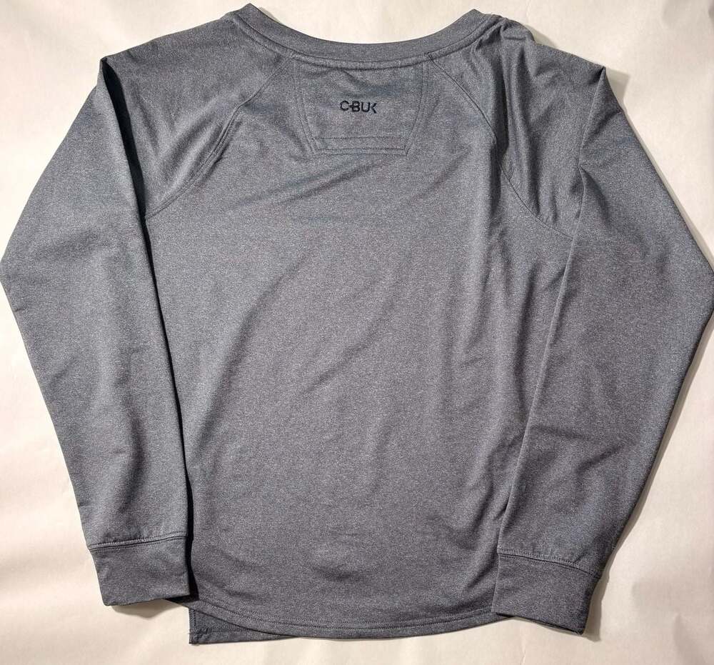 CBUK by‎ Cutter & Buck Women's Performance Long Sleeve Crew Neck Pullover Gray - Picture 3 of 5